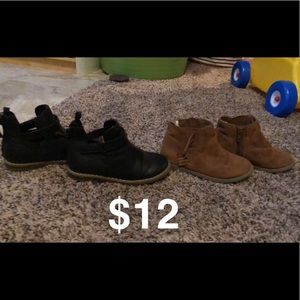 Two pair toddler booties